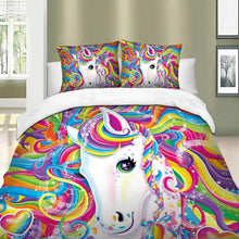 Load image into Gallery viewer, Sparkly Eye Unicorn Bedding Set