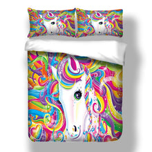 Load image into Gallery viewer, Sparkly Eye Unicorn Bedding Set