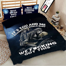 Load image into Gallery viewer, It&#39;s you and Me Skull Bedding Set