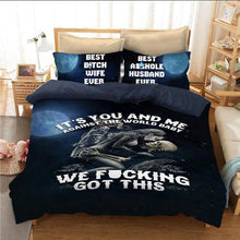 Load image into Gallery viewer, It&#39;s you and Me Skull Bedding Set
