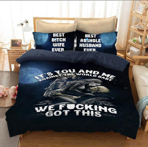 It's you and Me Skull Bedding Set