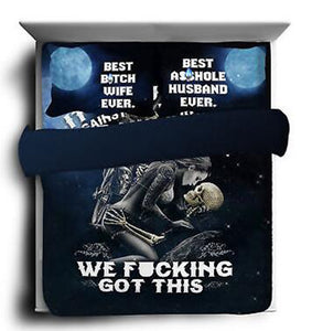 It's you and Me Skull Bedding Set