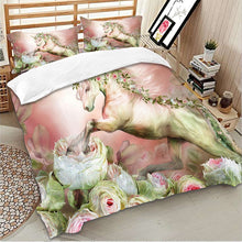 Load image into Gallery viewer, Roses Unicorn Bedding set