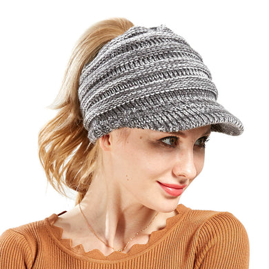 Ponytail Messy Bun Beanie Cap