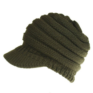Ponytail Messy Bun Beanie Cap