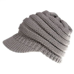 Ponytail Messy Bun Beanie Cap