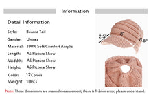 Load image into Gallery viewer, Ponytail Messy Bun Beanie Cap