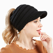 Load image into Gallery viewer, Ponytail Messy Bun Beanie Cap
