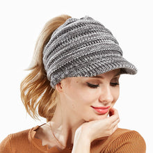 Load image into Gallery viewer, Ponytail Messy Bun Beanie Cap