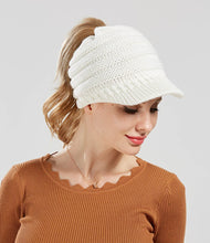 Load image into Gallery viewer, Ponytail Messy Bun Beanie Cap