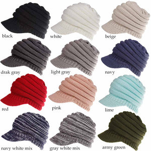 Ponytail Messy Bun Beanie Cap
