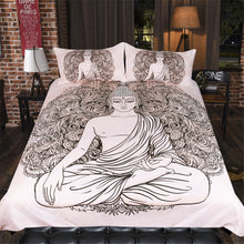 Load image into Gallery viewer, Mandala Quilt Cover Set - Buddha Printed