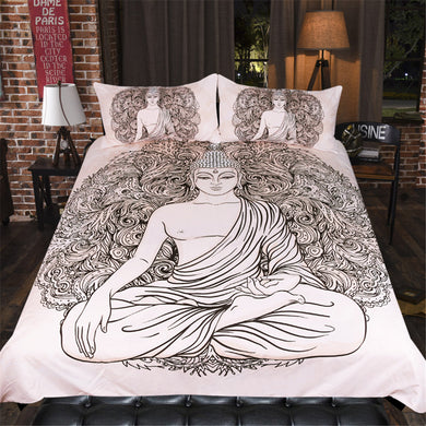 Mandala Quilt Cover Set - Buddha Printed