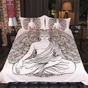 Mandala Quilt Cover Set - Buddha Printed