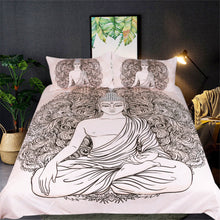 Load image into Gallery viewer, Mandala Quilt Cover Set - Buddha Printed