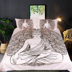 Mandala Quilt Cover Set - Buddha Printed