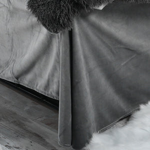 Fluffy Quilt cover set  - Grey - CLEARANCE