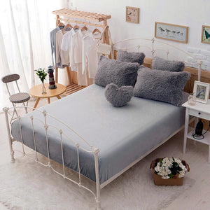 Fluffy Quilt cover set  - Grey - CLEARANCE