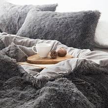Load image into Gallery viewer, Fluffy Quilt cover set  - Grey - CLEARANCE