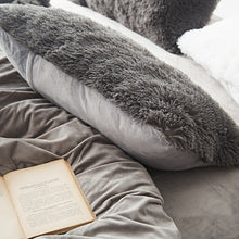 Load image into Gallery viewer, Fluffy Quilt cover set  - Grey - CLEARANCE