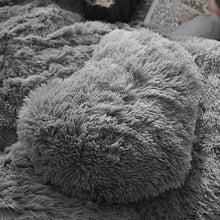 Load image into Gallery viewer, Fluffy Quilt cover set  - Grey - CLEARANCE