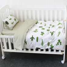 Load image into Gallery viewer, Little Cactus 3Pcs Baby Bedding Set - 100% cotton