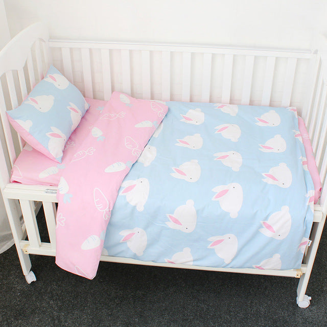 Bunny 3Pcs Baby Bedding Set - 100% cotton