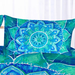 Green Sun Mandala Bedding Set