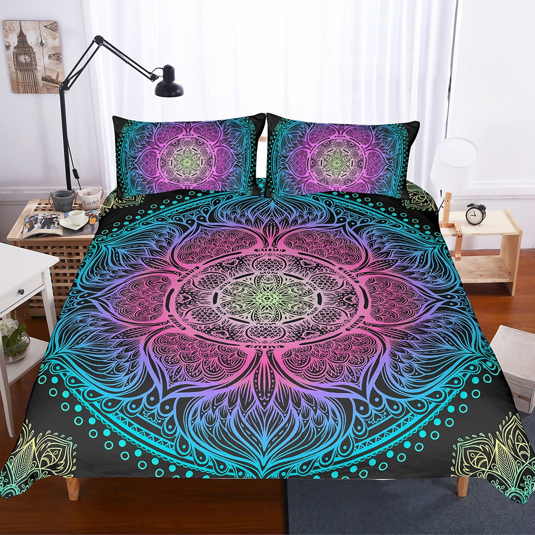 Mandala Quilt Cover Set - Indian Mandala Magic