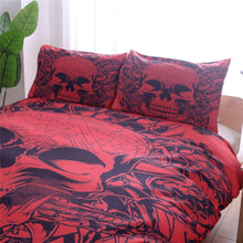 Load image into Gallery viewer, Red Skull Bedding Set