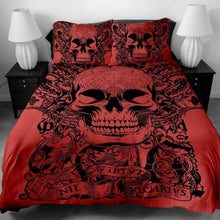 Load image into Gallery viewer, Red Skull Bedding Set