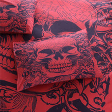 Load image into Gallery viewer, Red Skull Bedding Set