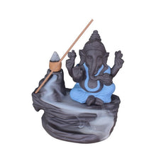 Load image into Gallery viewer, Golden Ganesha &amp; Buddha Backflow Incense Burner