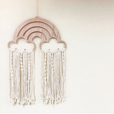 Rainbow Macrame Dream Catcher