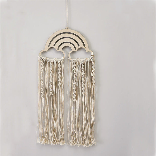 Rainbow Macrame Dream Catcher