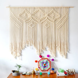 Beige Macrame Wall Hanging