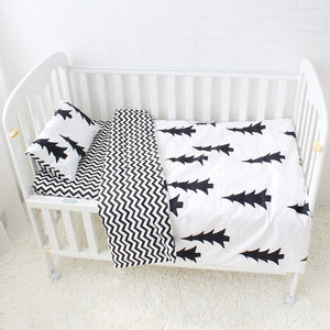 Pine Tree 3Pcs Baby Bedding Set - 100% cotton