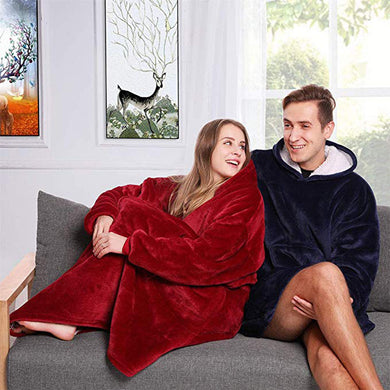 Blanket Hoodie - Red or Blue