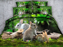Load image into Gallery viewer, Bunny Digital Print Bed Set