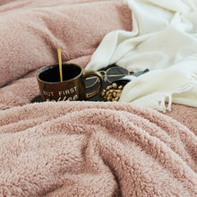 Load image into Gallery viewer, Tassels Faux Lambswool Velvet Bed Set