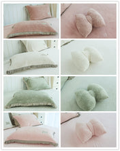 Load image into Gallery viewer, Tassels Faux Lambswool Velvet Bed Set