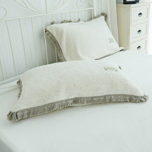 Load image into Gallery viewer, Tassels Faux Lambswool Velvet Bed Set