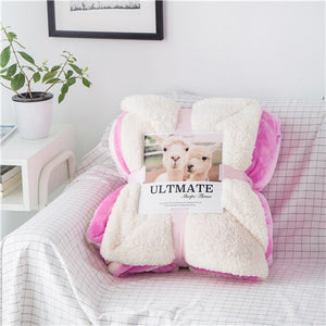 Luxurious Large Warm Sherpa Throw Blanket