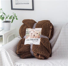 Load image into Gallery viewer, Luxurious Large Warm Sherpa Throw Blanket