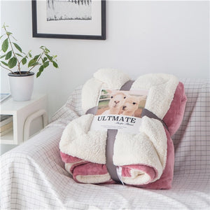 Luxurious Large Warm Sherpa Throw Blanket