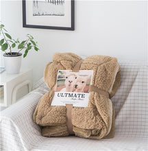 Load image into Gallery viewer, Luxurious Large Warm Sherpa Throw Blanket