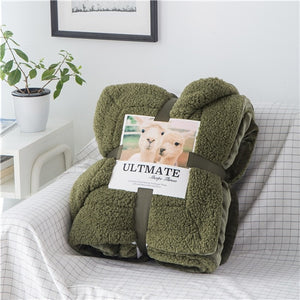 Luxurious Large Warm Sherpa Throw Blanket
