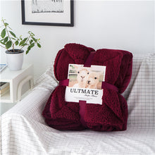 Load image into Gallery viewer, Luxurious Large Warm Sherpa Throw Blanket