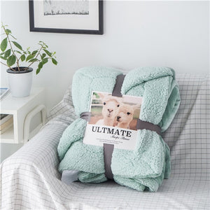 Luxurious Large Warm Sherpa Throw Blanket