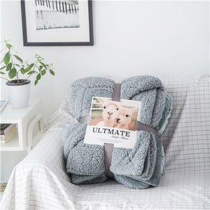 Luxurious Large Warm Sherpa Throw Blanket